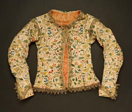Margaret Layton''s Doublet Of Linen Embroidered With Brightly Coloured Silks And Silver-Gilt Thread from 