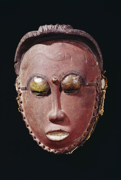 Maske, Baule, Elfenbeinkueste / Holz from 