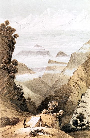 Mt. Kanchenjunga, Sikkim from Hooker''s Journal from 