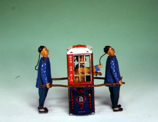 `Mandarin'in a Chinese sedan chair, a Lehmann clockwork toy, German (tinplate) from 