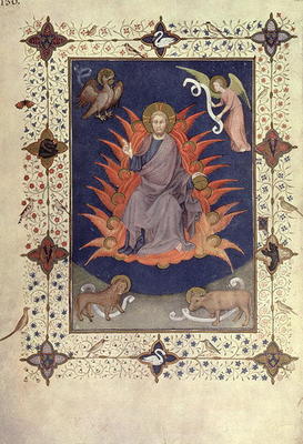 MS 11060-11061 Psalms of Penitence: Christ in Majesty, French, by Jacquemart de Hesdin (fl.1384-1409 from 