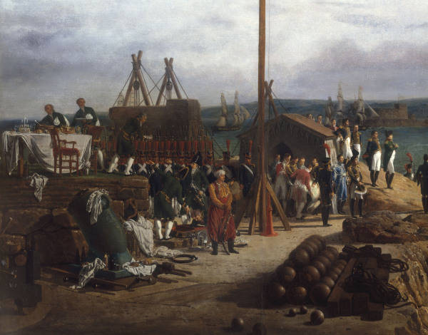 Napol.I at Cherbourg 1811,Detail /Crepin from 