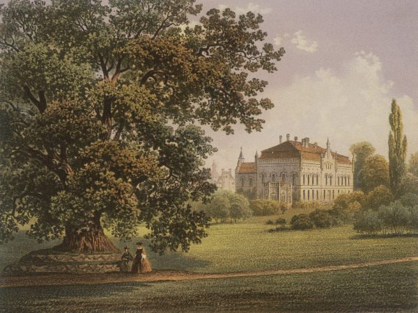 Nennhausen, castle , Col. lithogr. c.1860 from 