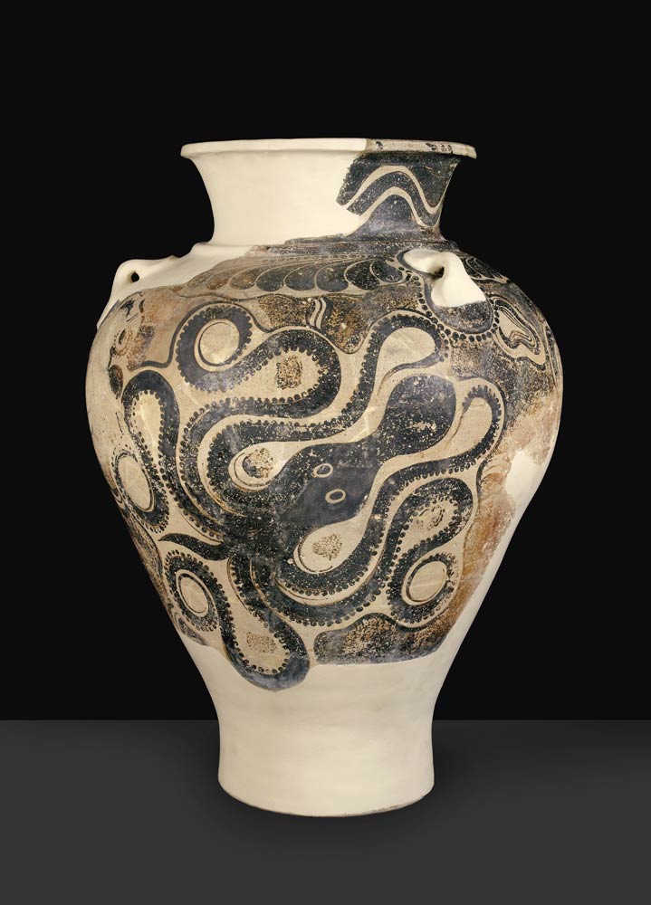 Pithos with octopus design, from Knossos, Crete, late Minoan period II, c.1450-1400 BC (painted eart from 