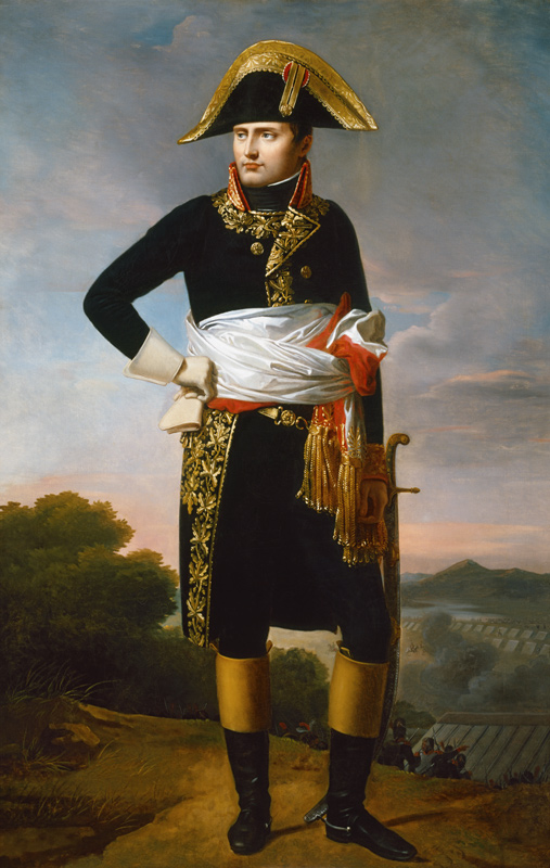 Portrait Of Napoleon, Standing Full Length, A Military Camp Beyond from 