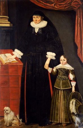 Portrait Of A Lady & A Young Boy, Perhaps Anne Bonham & Her Son, Hugh from 
