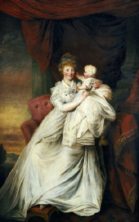 Portrait Of Eleanor, Countess Of Harborough, With Her Son Robert from 