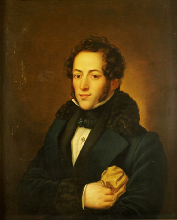 Portrait Of The Poet Aleksandr Sergeevich Pushkin (1799-1837) from 