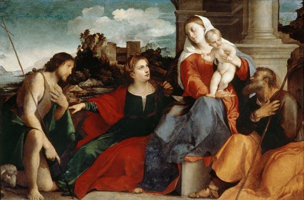 Titien, Vierge a l''Enfant et des saints