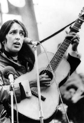 Protest Folk Singer Joan Baez performing
