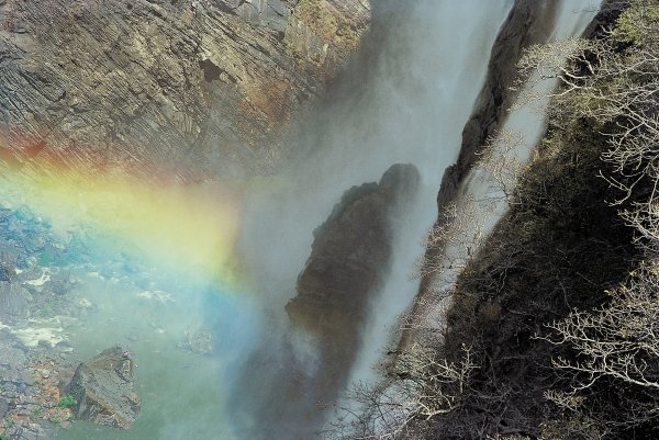 Rainbow at Jog Falls (photo)  from 