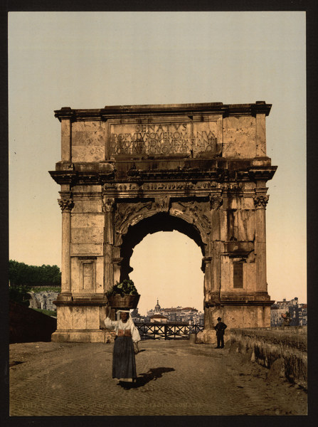 Italy, Rome, Arch of Titus from 