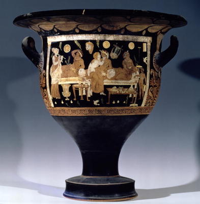 Red-figure bell krater depicting a banquet scene, (pottery) (for detail see 85013) from 