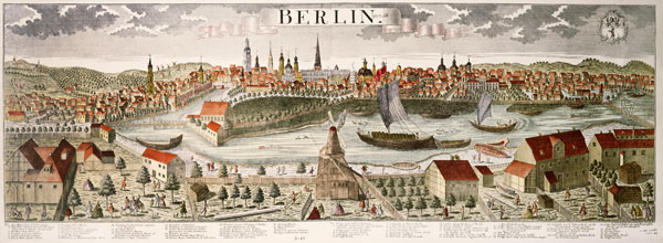 View of Berlin a. Spree , Engraving from 