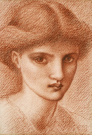Study Of A Girl''s Head Sir Edward Coley Burne-Jones (1833-1898) from 