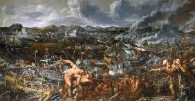Battle at the Dardanelles 1656 / Paint.