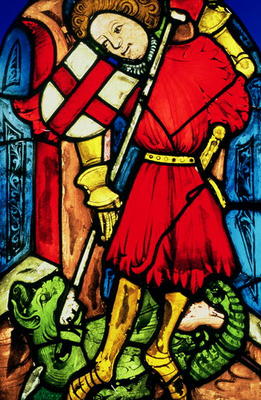 Stained glass of St. George, Southern German, 1400-10 from 