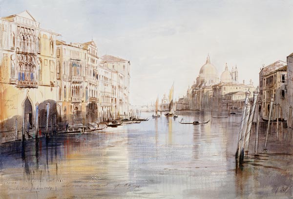 The Grand Canal, With Santa Maria Della Salute, Venice, Italy from 