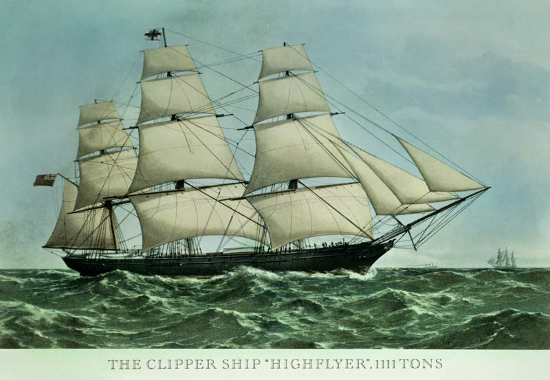 The Clipper ship ''Highflyer'', 1111 tons ; from 