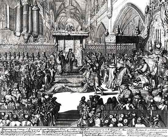 The Coronation of King George I (1660-1727) at Westminster Abbey, 31st October 1714 from 