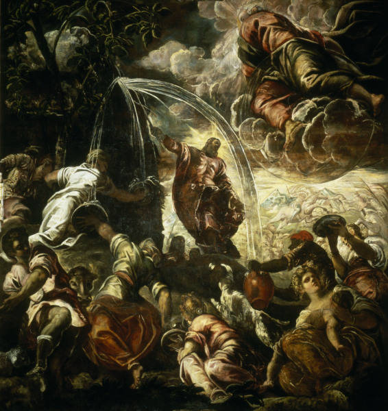 Moses draw water from rocks / Tintoretto from 