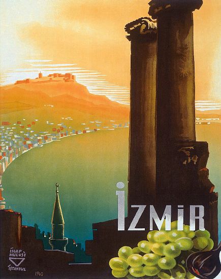 Turkey: Izmir, Turkey - Turkey Touring and Automobile Club poster by Ihap Hulusi Gorey from 