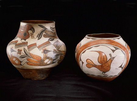 Two Zia Polychrome Jars from 