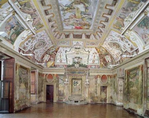 The main salon, designed by Pirro Ligorio (c.1500-83) for Cardinal Ippolito II d'Este (1509-72) and from 