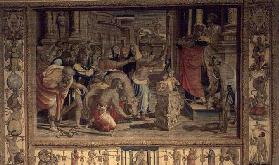 The Sacrifice at Lystra, from the Brussels Tapestries, replicas of Raphael's Vatican series of the A