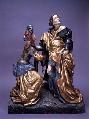 The Virgin Fainting, attributed to Burgos (polychrome wood) from 