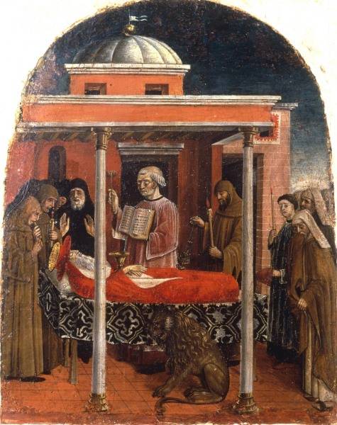 Death of St.Jerome / Ital.Ptg./ C15th from 
