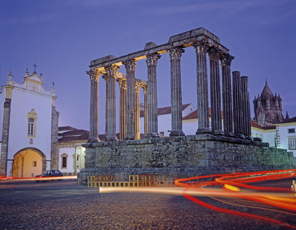 View of the Temple of Diana, built 3rd century AD (photo)  from 