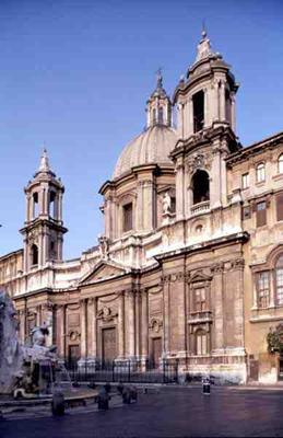 View of Saint Agnes in Agony, designed by Franceso Borromini (1599-1667) 1653-57 (photo) from 