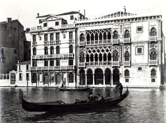 View of the Ca'Oro and Palazzo Giusti (b/w photo) from 