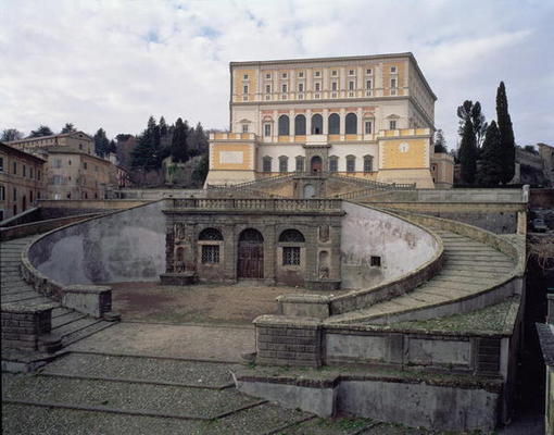 View of the facade, forecourt and stairway, designed by Jacopo Vignola (1507-73) and his successors from 