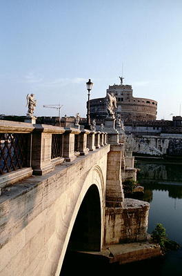 View over the Tiber towards the Castel Sant' Angelo (photo) from 