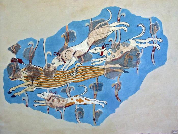 Wandmalerei aus dem jüngeren Palast von Tiryns from 