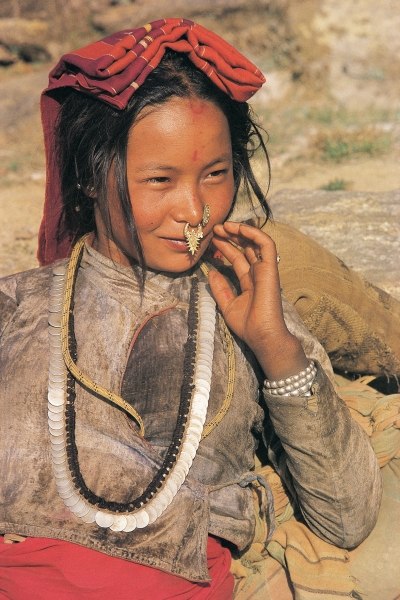 Woman typical of eastern Nepal (photo)  from 