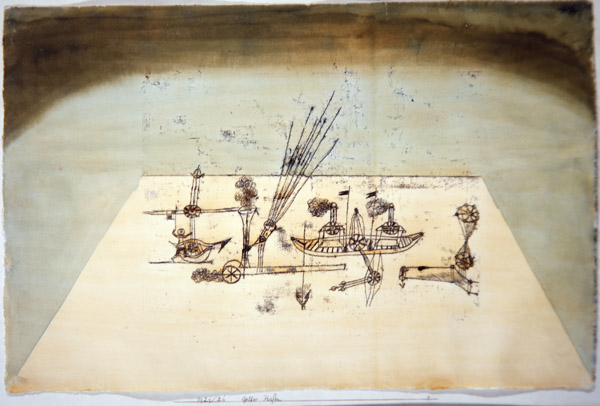 Yellow Harbor, 1921 (pen & ink, transfer process, w/c and wash on paper)  from 