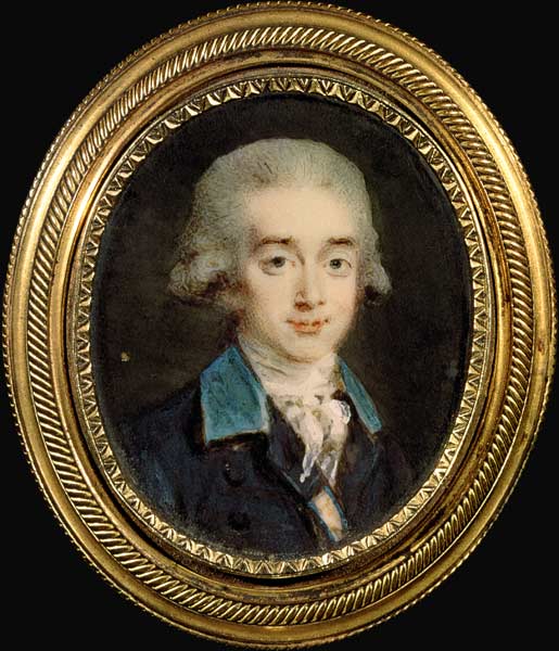 Portrait miniature of Count Hans Axel von Fersen (1755-1810) from Noël Hallé
