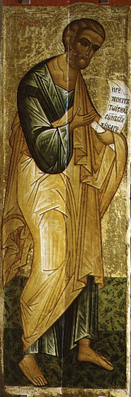 The Holy Apostle Peter, Russian icon from the Deesis of the Church of St. Vlasius from Novgorod School