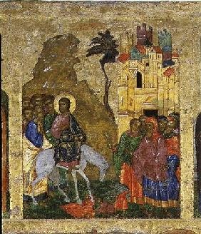 The Entry into Jerusalem, Russian icon from the iconostasis in the Cathedral of St. Sophia