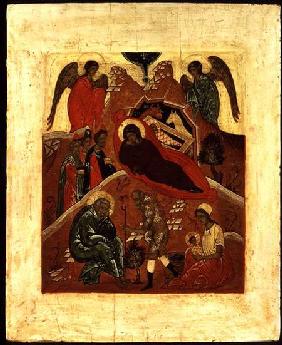 Icon of the Nativity, the Adoration of the Magi and the Temptation of St. Joseph