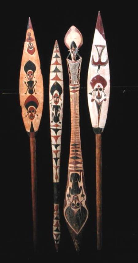 Canoe paddles from the Solomon Islands from Oceanic