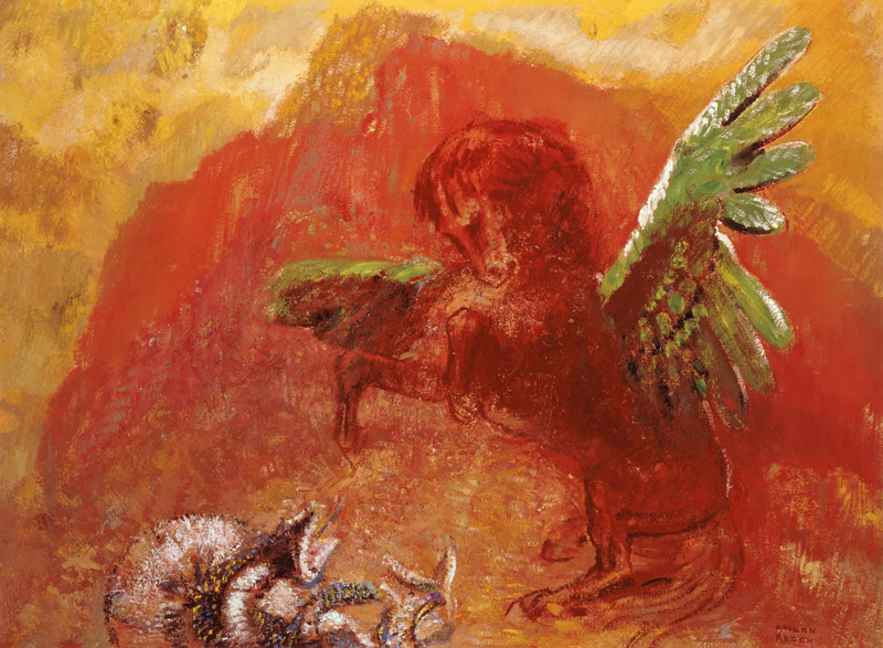 Pegasus and the Hydra.1905. from Odilon Redon