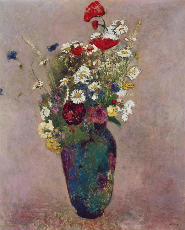 Vision: vase of flowers from Odilon Redon