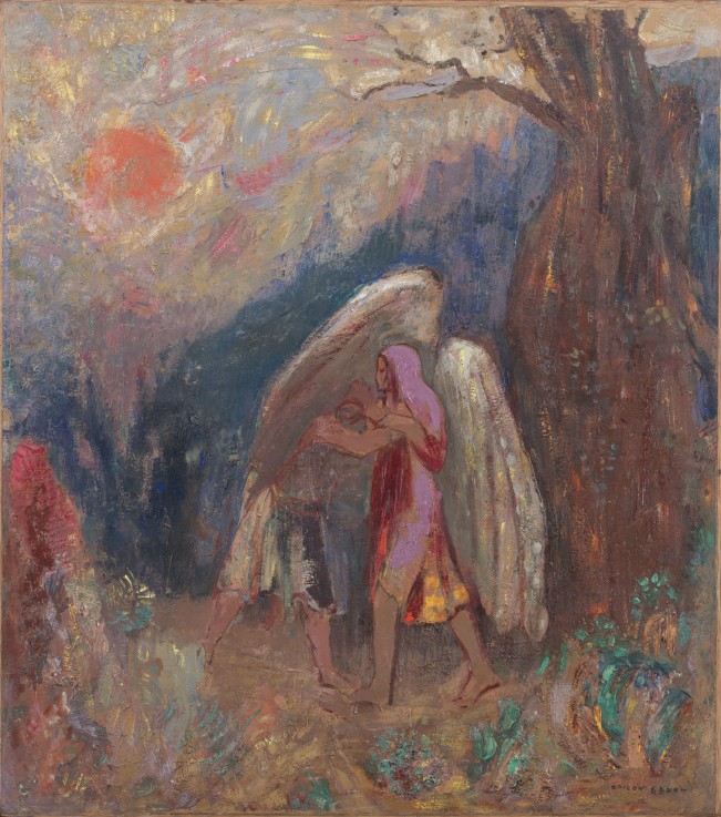 Jacob and the Angel from Odilon Redon