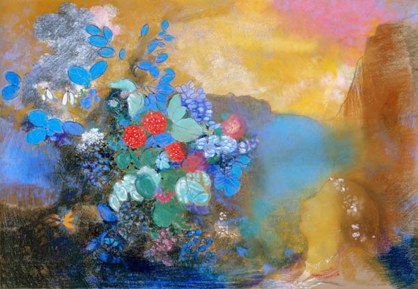 Ophelia among the Flowers from Odilon Redon