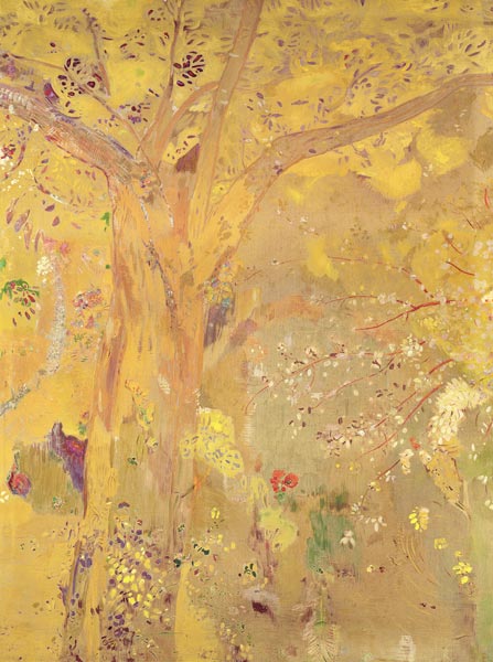 Tree Against a Yellow Background from Odilon Redon