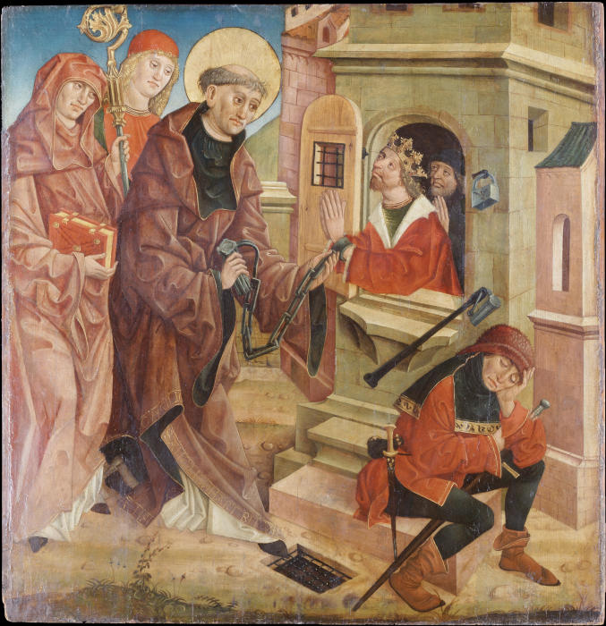 St Leonard Freeing Prisoners from Österreichischer Meister um 1490